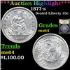 Image 1 : ***Auction Highlight*** 1877-s Seated Liberty Quarter 25c Graded Choice Unc BY USCG (fc)