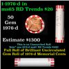 Image 1 : Shotgun Lincoln 1c roll, 1976-d 50 pcs Bank Wrapper.