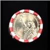 Image 2 : Full Roll of 2007-p Thomas Jefferson Presidential $1 Coin Rolls in Original United State Mint Wrappe