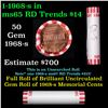 Image 1 : Shotgun Lincoln 1c roll, 1968-s 50 pcs Bank Wrapper.