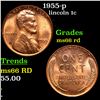 Image 1 : 1955-p Lincoln Cent 1c Grades GEM+ Unc RD