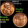 Image 1 : 1955-d Lincoln Cent 1c Grades GEM+ Unc RD
