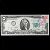 Image 2 : 1976 $2 Federal Reserve Note 1st Day of Issue, with Stamp Grades Gem CU