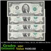 Image 1 : 4x 1995-2013 $2 Federal Reserve Notes, All CU, All Different Series Grades Brilliant Uncirculated