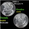 Image 1 : 1881-s Morgan Dollar $1 Grades Choice Unc