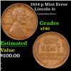 Image 1 : 1934-p Lincoln Cent Mint Error 1c Grades xf