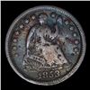 Image 2 : 1853 No Arrows Seated Liberty Half Dime 1/2 10c Graded f15 details BY SEGS