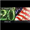 Image 2 : 2003A $2 Federal Reserve Note, Uncirculated 2008 BEP Folio Issue (Dallas, TX) Grades Gem CU