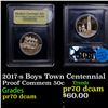 Image 1 : Proof 2017-s Boys Town Centennial Modern Commem Half Dollar 50c Graded GEM++ Proof Deep Cameo BY USC