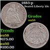 Image 1 : 1883-p Seated Liberty Dime 10c Grades Select AU