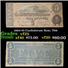 Image 1 : 1864 $5 Confederate Note, T69 Grades vf+