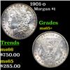 Image 1 : 1901-o Morgan Dollar $1 Grades GEM+ Unc