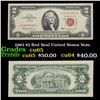 1963 $2 Red Seal United States Note Grades Gem CU