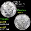 Image 1 : 1887-o Morgan Dollar $1 Grades Select+ Unc