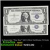 Image 1 : 2x Consecutive **Star Note** 1957 $1 Silver Certificates, CU Grade Grades Brilliant Uncirculated