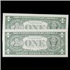 Image 3 : 2x Consecutive **Star Note** 1957 $1 Silver Certificates, CU Grade Grades Brilliant Uncirculated