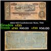 Image 1 : 1864 $10 Confederate Note, T68 Grades vf+