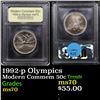 Image 1 : 1992-p Olympics Modern Commem Half Dollar 50c Graded ms70, Perfection BY USCG