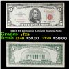 Image 1 : 1963 $5 Red seal United States Note Grades vf+