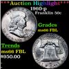 Image 1 : ***Auction Highlight*** 1960-p Franklin Half Dollar 50c Graded GEM+ FBL BY USCG (fc)