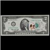 Image 2 : 1976 $2 Federal Reserve Note 1st Day of Issue, with Stamp Grades Gem CU