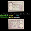 1942 Algeria (French Colonial) 20 Francs Note Grades xf