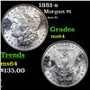 Image 1 : 1881-s Morgan Dollar $1 Grades Choice Unc