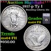 Image 1 : ***Auction Highlight*** 1917-p Ty I Standing Liberty Quarter 25c Graded ms64 FH BY SEGS (fc)