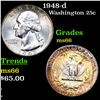 Image 1 : 1948-d Washington Quarter 25c Grades GEM+ Unc