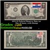 Image 1 : 1976 $2 Federal Reserve Note 1st Day of Issue, with Stamp Grades Gem+ CU