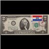 Image 2 : 1976 $2 Federal Reserve Note 1st Day of Issue, with Stamp Grades Gem+ CU