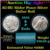 Image 1 : ***Auction Highlight*** AU/BU Slider Bank Of America Peace $1 Roll 1925 & P Ends Virtually UNC (fc)