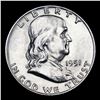 Image 2 : 1951-d Franklin Half Dollar 50c Grades GEM Unc