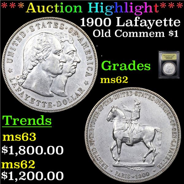 ***Auction Highlight*** 1900 Lafayette Lafayette Dollar $1 Graded Select Unc BY USCG (fc)