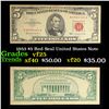 Image 1 : 1953 $5 Red Seal United States Note Grades vf+