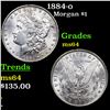 Image 1 : 1884-o Morgan Dollar $1 Grades Choice Unc