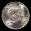 Image 3 : 1967 Denmark 10 Kroner Silver Coin KM-856 Grades GEM+ Unc