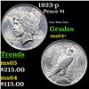Image 1 : 1923-p Peace Dollar $1 Grades Choice+ Unc