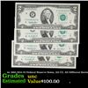 Image 1 : 4x 1995-2013 $2 Federal Reserve Notes, All CU, All Different Series Grades Brilliant Uncirculated
