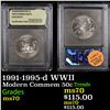Image 1 : 1991-1995-d WWII Modern Commem Half Dollar 50c Graded ms70, Perfection By USCG