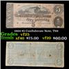 Image 1 : 1864 $5 Confederate Note, T69 Grades vf+