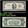Image 1 : 1953B $2 Red Seal United States Note Grades vf+