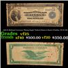 Image 1 : 1918 $1 National Currency "Flying Eagle" Federal Reserve Bank of Dallas, TX Fr-740 Grades vf+