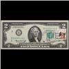 Image 2 : 1976 $2 Federal Reserve Note 1st Day of Issue, with Stamp Grades Gem CU