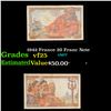 Image 1 : 1942 France 20 Franc Note Grades vf+