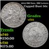 Image 1 : 1834 SM Date, SM Letters Capped Bust Half Dollar 50c Grades vf++