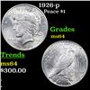 Image 1 : 1926-p Peace Dollar $1 Grades Choice Unc