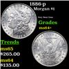 Image 1 : 1886-p Morgan Dollar $1 Grades Choice+ Unc