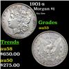 Image 1 : 1901-s Morgan Dollar $1 Grades Select AU