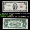 Image 1 : 1953C $2 Red Seal United States Note Key To The Series Grades Choice AU